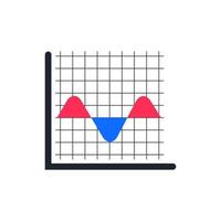 gráfico de negocios de icono o diagrama de gráfico. vector