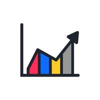 Icon business graph or chart diagram. vector