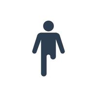 Disabled person icon, Amputated leg icon, Vector. vector