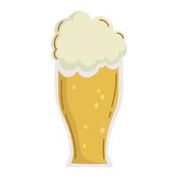 large beer glass vector