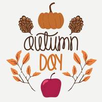 autumn day, poster vector