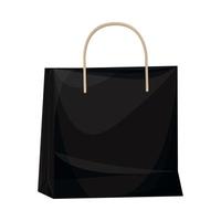 take away black bag vector