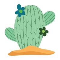 cactus with flowers vector