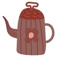 cartoon teapot icon vector