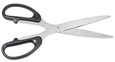 pair of scissors for paper with black handles photo