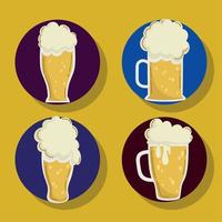 set of international beer day vector