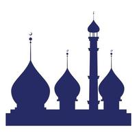 musulmán religión mezquita templo vector