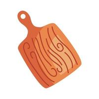 utensilio de madera tablero de cocina vector