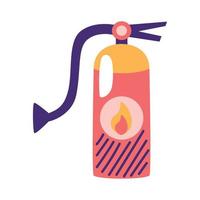 fire extinguisher red color vector