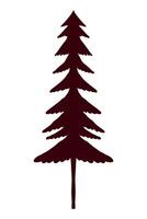 coniferus pine silhouette vector