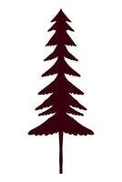 coniferus pine silhouette vector