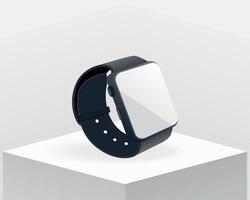 smartwatch device tech mockup vector