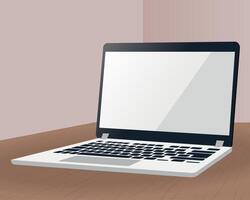 mockup laptop device tech vector