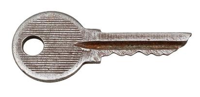 vieja llave de puerta de acero oxidado foto