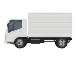 truck white vehicle mockup vector