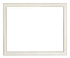 simple white painted wooden picture frame photo