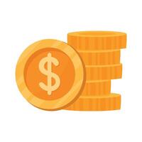 golden coins money vector