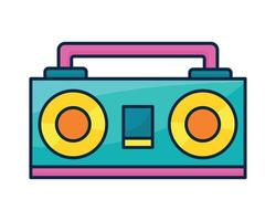 boombox radio estilo noventa vector