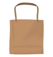 mockup classic shopping bag vector