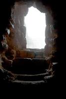 entrance in medieval Ajlun Castle in Jordan photo