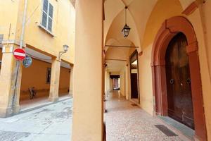 street and arcades in Bologn photo