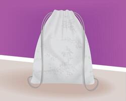 white backpack mockup branding vector