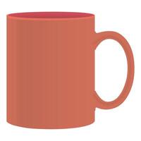 red mug mockup vector