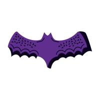 halloween bat purple color vector