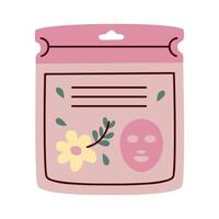 facial mask cream pot vector