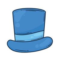 elegante sombrero de copa azul vector