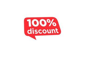 100 discount, Sales Vector badges for Labels, , Stickers, Banners, Tags, Web Stickers, New offer. Discount origami sign banner.