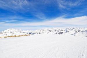 view of skiing area in Paradiski region, France photo