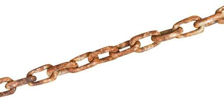 old rusty metallic chain isolated on white photo