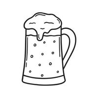 garabato de cerveza dibujado a mano. cervecería en estilo boceto. ilustración vectorial aislado sobre fondo blanco vector