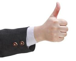 thumbs-up sign - hand gesture photo