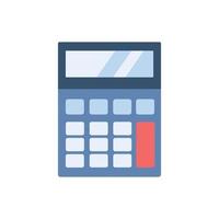 Electronic calculator icon in flat style. Vector illustration