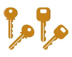 Key Icon in flat style vector