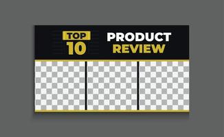 attractive product review video thumbnail design template clickable Premium Vector