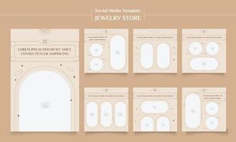 Social media design template vector