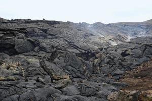 Lava field of Iceland's newest volcano, Geldingadalir photo