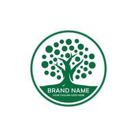 Oak tree logo design vector