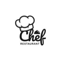 Ilustración de vector de diseño de logotipo de chef. logotipo del restaurante
