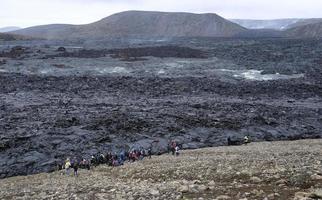 campo de lava del volcán más nuevo de islandia, geldingadalir foto