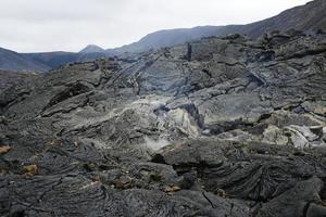 Lava field of Iceland's newest volcano, Geldingadalir photo