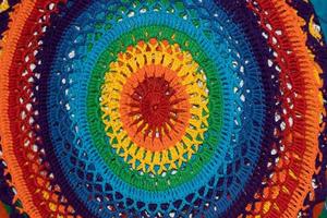 rainbow flag peace and love Dreamcatcher close up detail photo