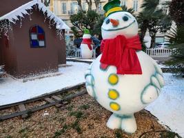 MENTON, FRANCE - DECEMBER 11 2021 - Santa Village open for christmas photo