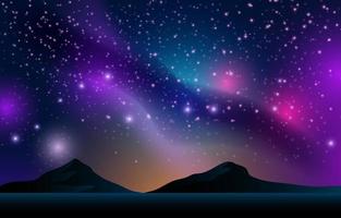 Milkyway Landscape Background vector