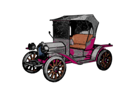 Grunge style classic car png