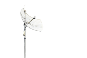 Isolated outdoor internet wifi receiver and repeater antenna with transparent background. png