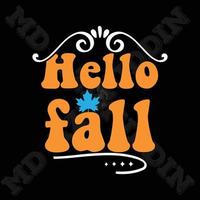 Hello Fall Design vector